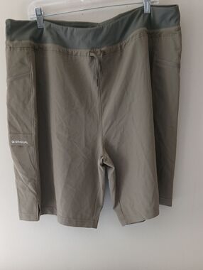 Gradual Olive Performance Athletic Shorts with Drawstring Waist